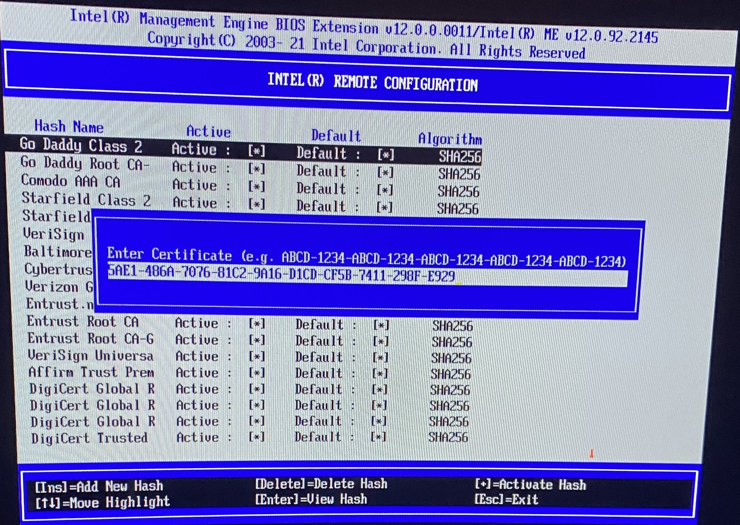 Figure 2: Hash Input